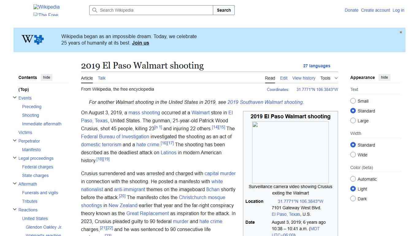 2019 El Paso Walmart shooting - Wikipedia